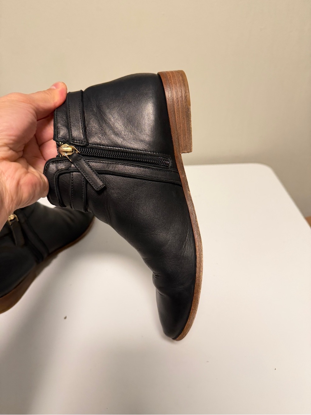 Souliers Sezane Low Johanna Boots Black Leather Women’s EU 40 US 9 UK 7 - Picture 7 of 12